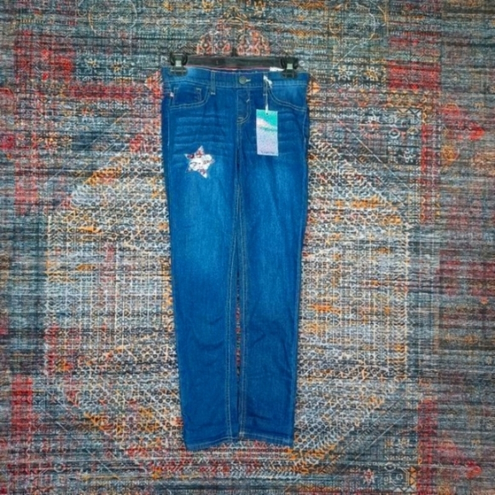 Vigoss girls dark wash The Jagger skinny jeggings 12 NWT